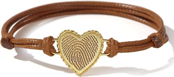 Fingerprint Memorial Bracelet, Mother's Day Jewelry Gifts, Loss Of Mother Dad Gift, Thumbprint Jewelry, Sympathy Gifts, Memorial Jewelry for Mother
